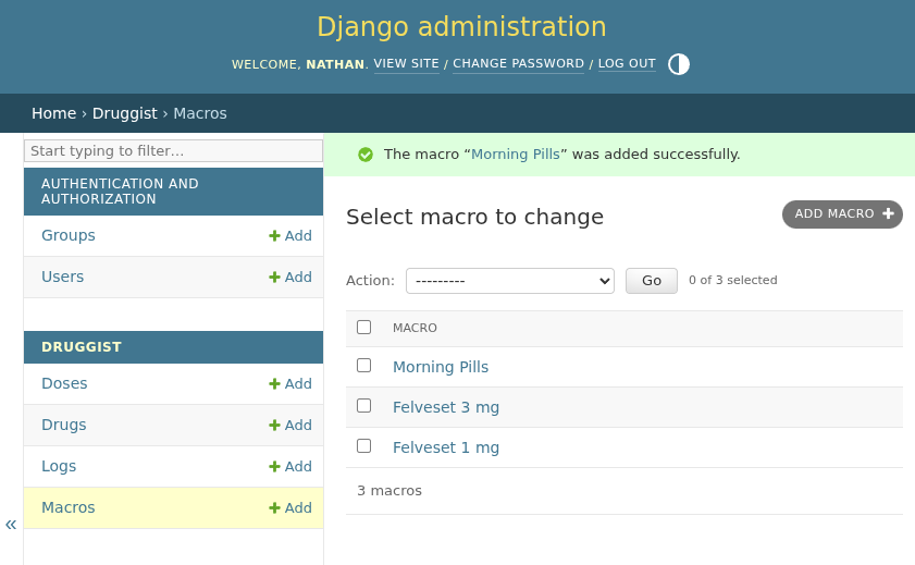 Some macros have been added